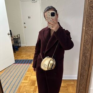 Luxury Ever New Burgundy Coat S